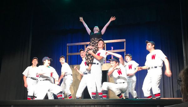 Natalie Taptykoff and Washington Senators Baseball team Photo