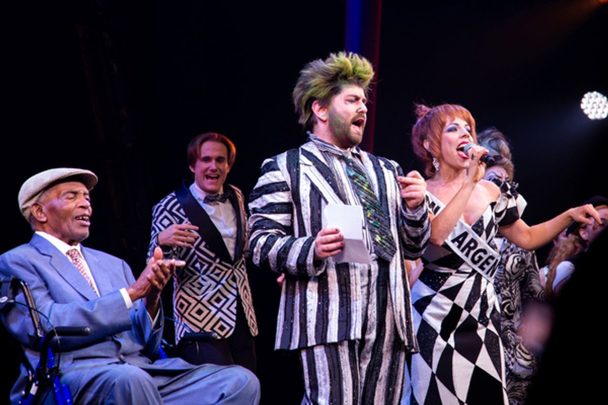 Lord Burgess, Alex Brightman, Leslie Kritzer at 