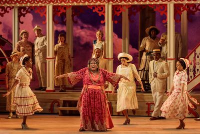 Judith Skinner as Queenie and members of the ensemble in The Glimmerglass Festivalâ® Photo