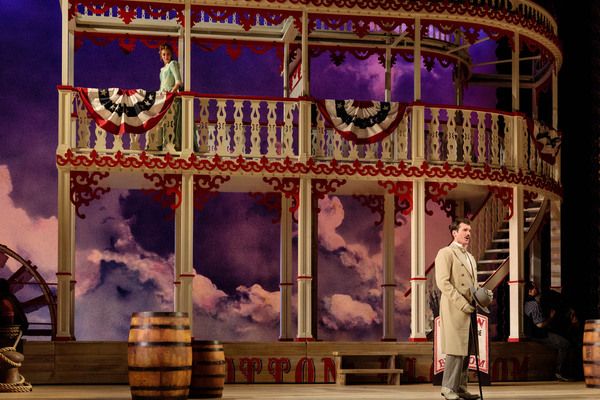 Lauren Snouffer as Magnolia Hawks and Michael Adams in Gaylord Ravenal in The Glimmer Photo