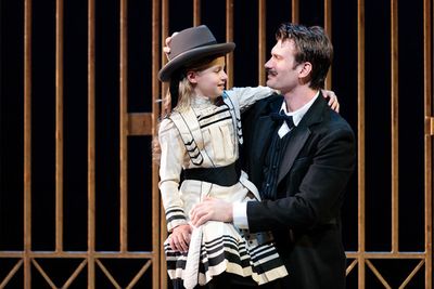 Bella Crowe as Kim and Michael Adams as Gaylord Ravenal in The Glimmerglass Festival® Photo