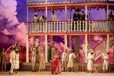 Judith Skinner as Queenie and members of the ensemble in The Glimmerglass Festivalâ® Photo