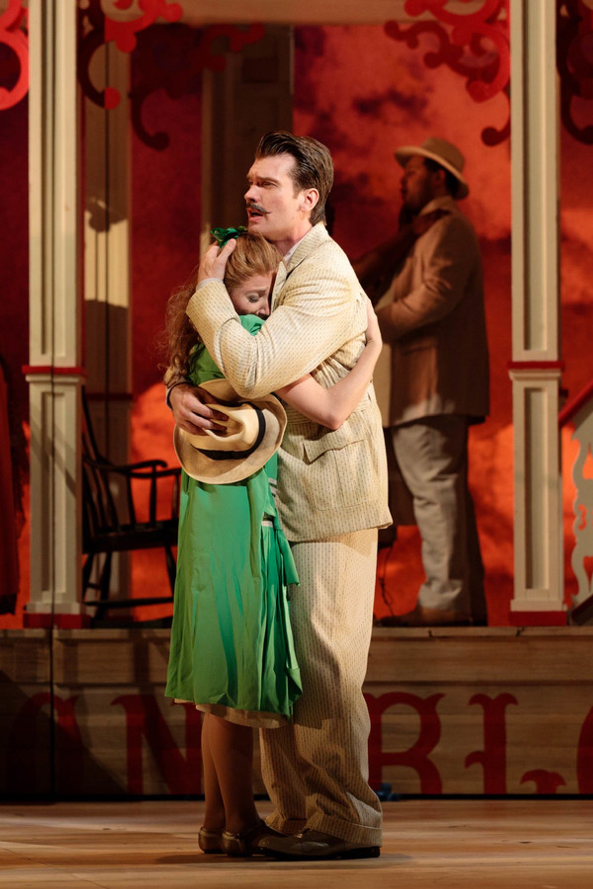 Haley Ayers as Teen Kim and Michael Adams as Gaylord Ravenal in The Glimmerglass Festivalâ€™s 2019 production of 'Show Boat.' Photo Credit: Karli Cadel/The Glimmerglass Festival at 