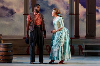 Justin Hopkins as Joe and Lauren Snouffer as Magnolia Hawks in The Glimmerglass Festi Photo