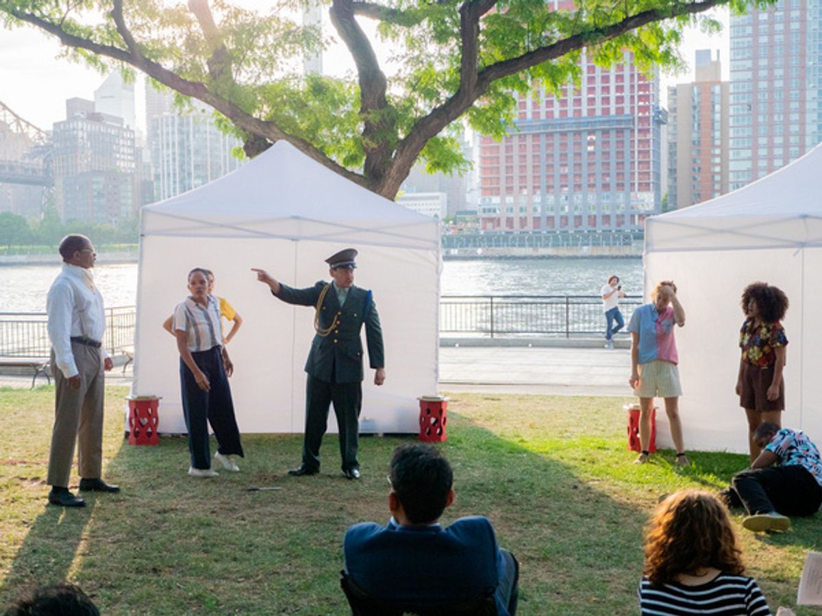 From left: Capulet (Jerome Harmann Hardeman), Tibalt (Casterline Villar), Benvolio (Laura Piccoli), Prince (Montgomery Sutton), Gregory (Carroll Herring), Balthazar (Milagros Bobier), and Abraham (Dan at 