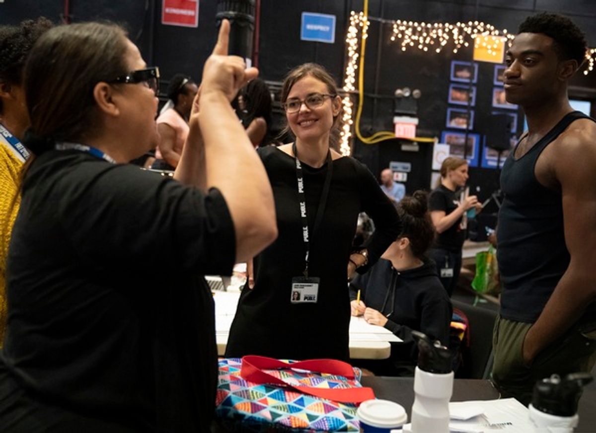 Lear deBessonet and Jelani Alladin at 