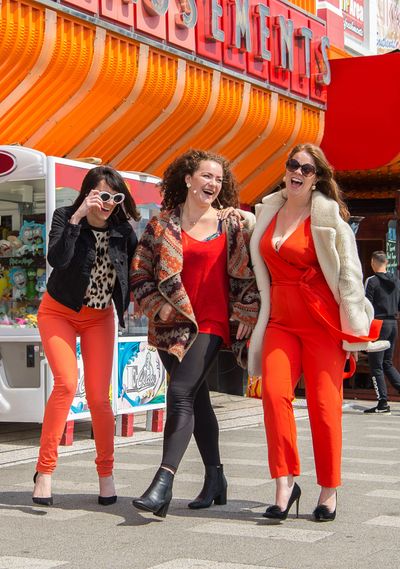 L-R Danielle Flett, Amy Vicary-Smith, Emily Houghton. Stiletto Beach. Photo credit Ma Photo