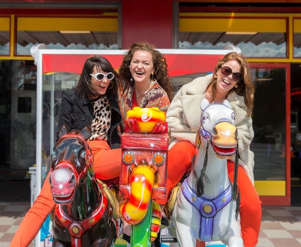 L-R Danielle Flett, Amy Vicary-Smith, Emily Houghton. Stiletto Beach. Photo credit Ma Photo