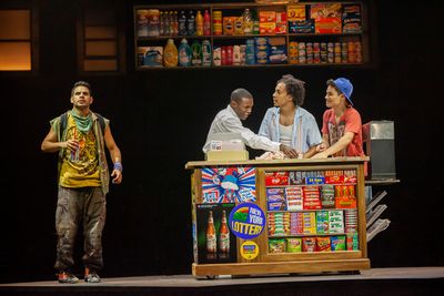 Edward Cuellar as Graffiti Pete, Gerald Caesar as Benny, Rodolfo Soto as Usnavi and D Photo