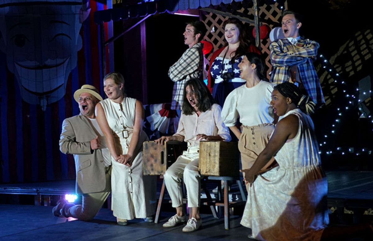 L to R: Back row - Frankie Zabilka, Francesca Barletta, Clint Blakely; Front row - Josh Hillinger, Rory Smith, Hallie Mayer (Zangara), Jane Leu, Keeley Bell at 