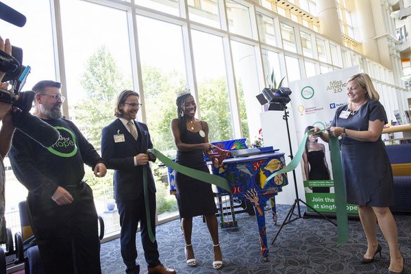 Representatives from Sing for Hope, Duke Hospital, and Children's Miracle Network wit Photo