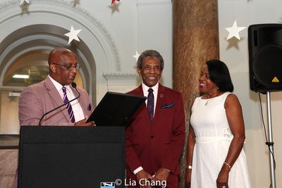 Mayor Jack Young, Andre De Shields, Comptroller Joan Pratt   Photo