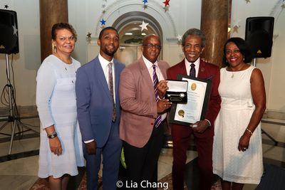 Councilwoman, Sharon Middleton, City Council President, Brandon Scott, Mayor Jack You Photo