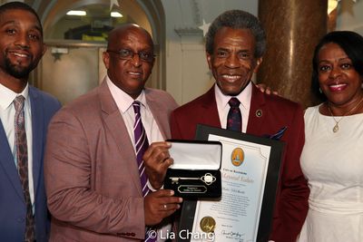  City Council President, Brandon Scott, Mayor Jack Young, Andre De Shields, Comptroll Photo