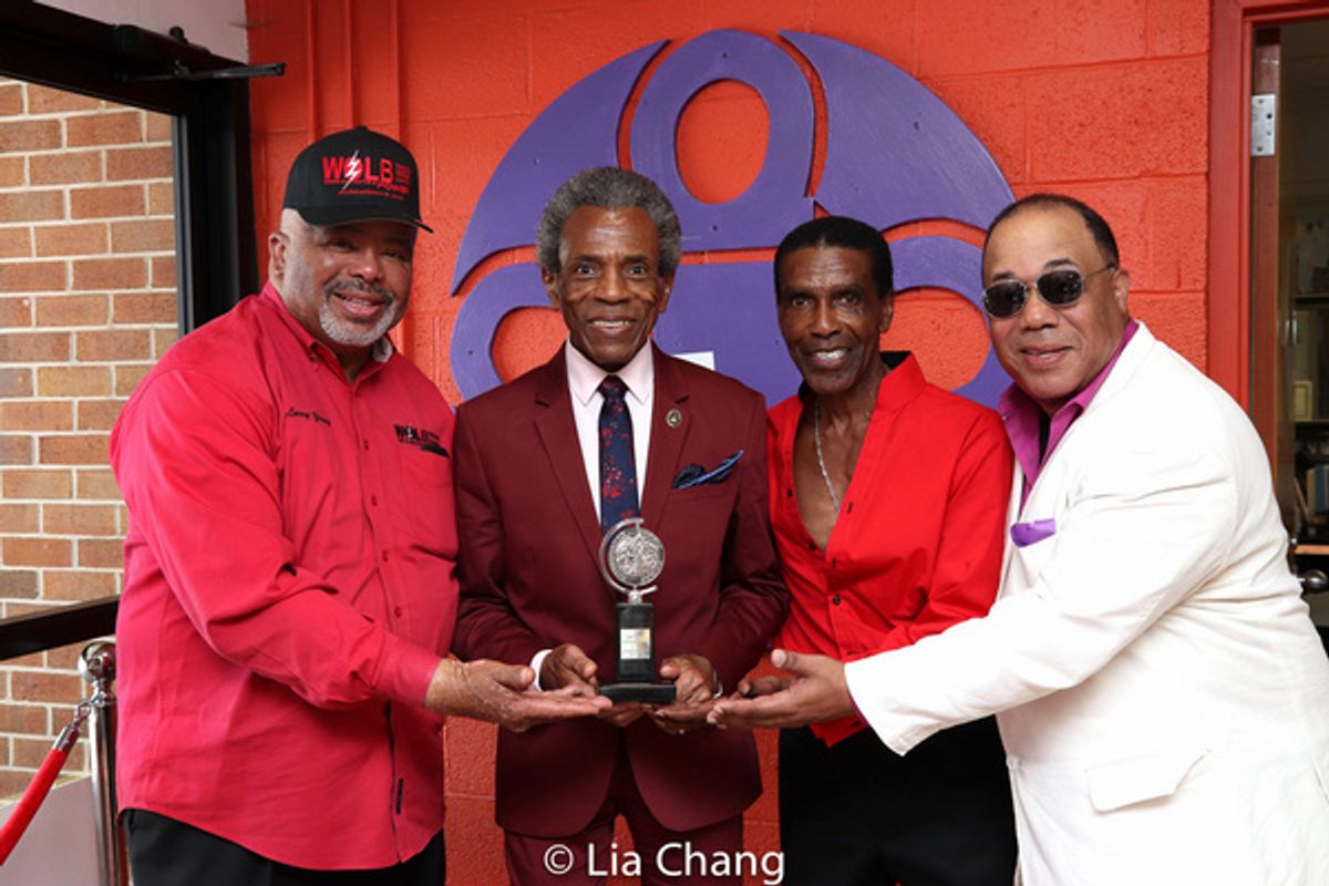 Senator Larry Young, Andre De Shields, Travis Winkey and David Alan Bunn at 