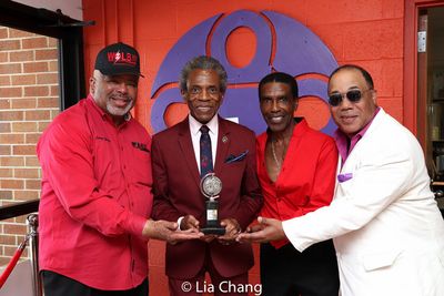 Senator Larry Young, Andre De Shields, Travis Winkey and David Alan Bunn Photo