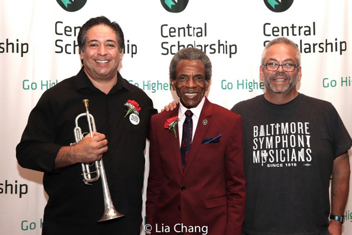 Andre De Shields with Baltimore Symphony musicians Rene Shapiro and Michael Lisicky at 