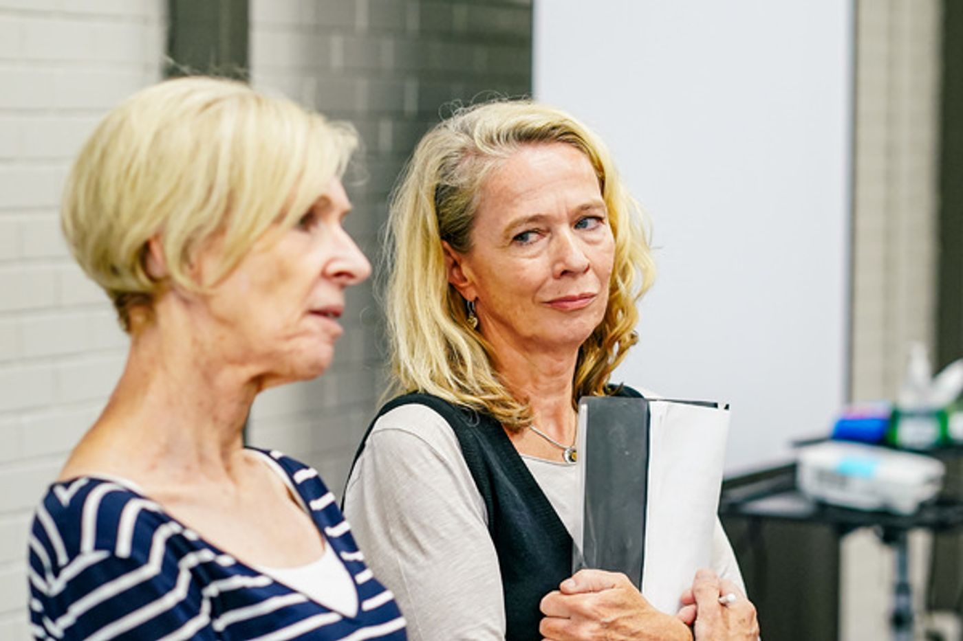 Photo Flash: Inside Rehearsal For New Vic Theatre's Production of Moira Buffini's HANDBAGGED Photo Flash: Inside Rehearsal For New Vic Theatre's Production of Moira Buffini's HANDBAGGED Image