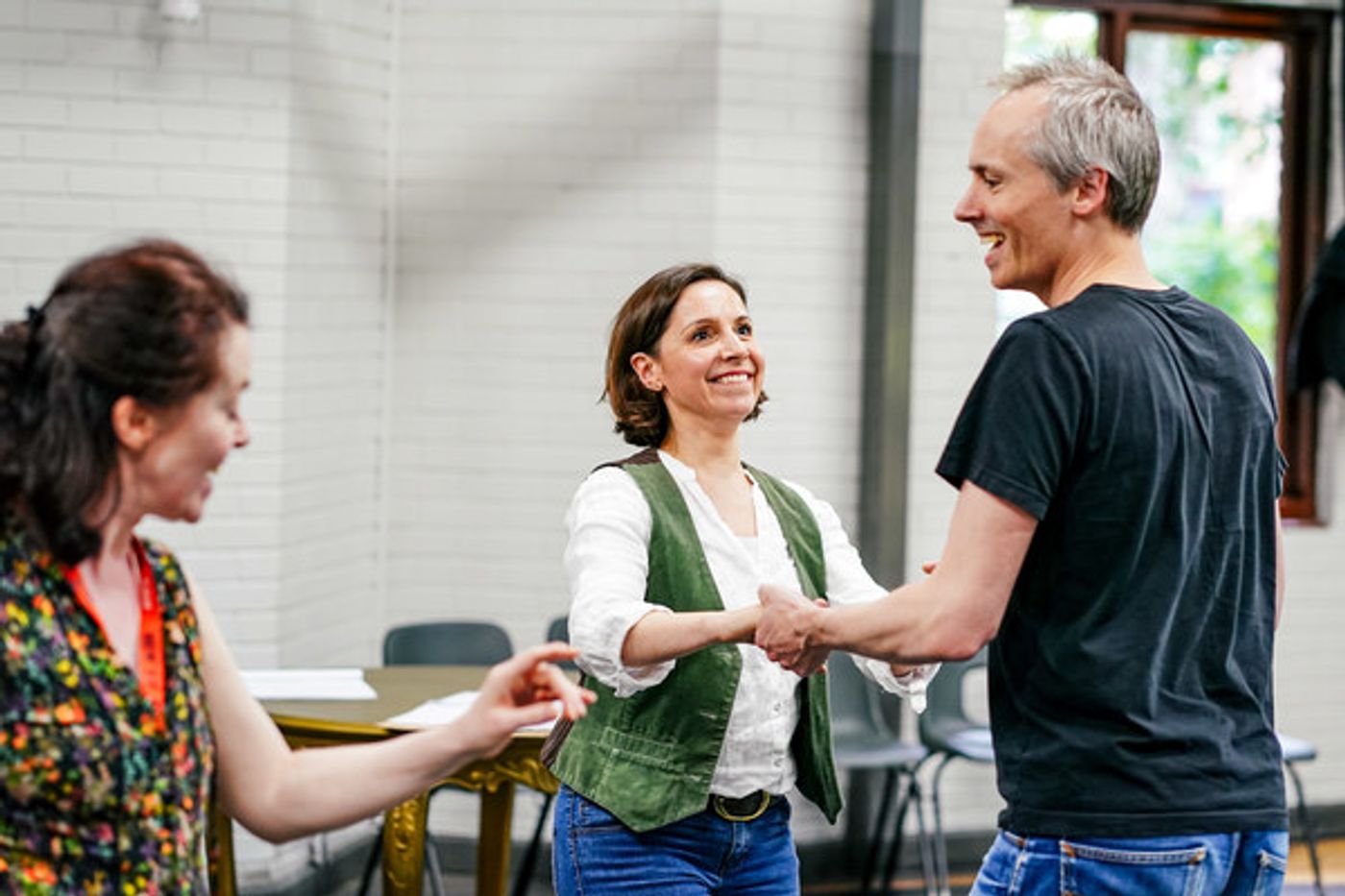 Photo Flash: Inside Rehearsal For New Vic Theatre's Production of Moira Buffini's HANDBAGGED Photo Flash: Inside Rehearsal For New Vic Theatre's Production of Moira Buffini's HANDBAGGED Image