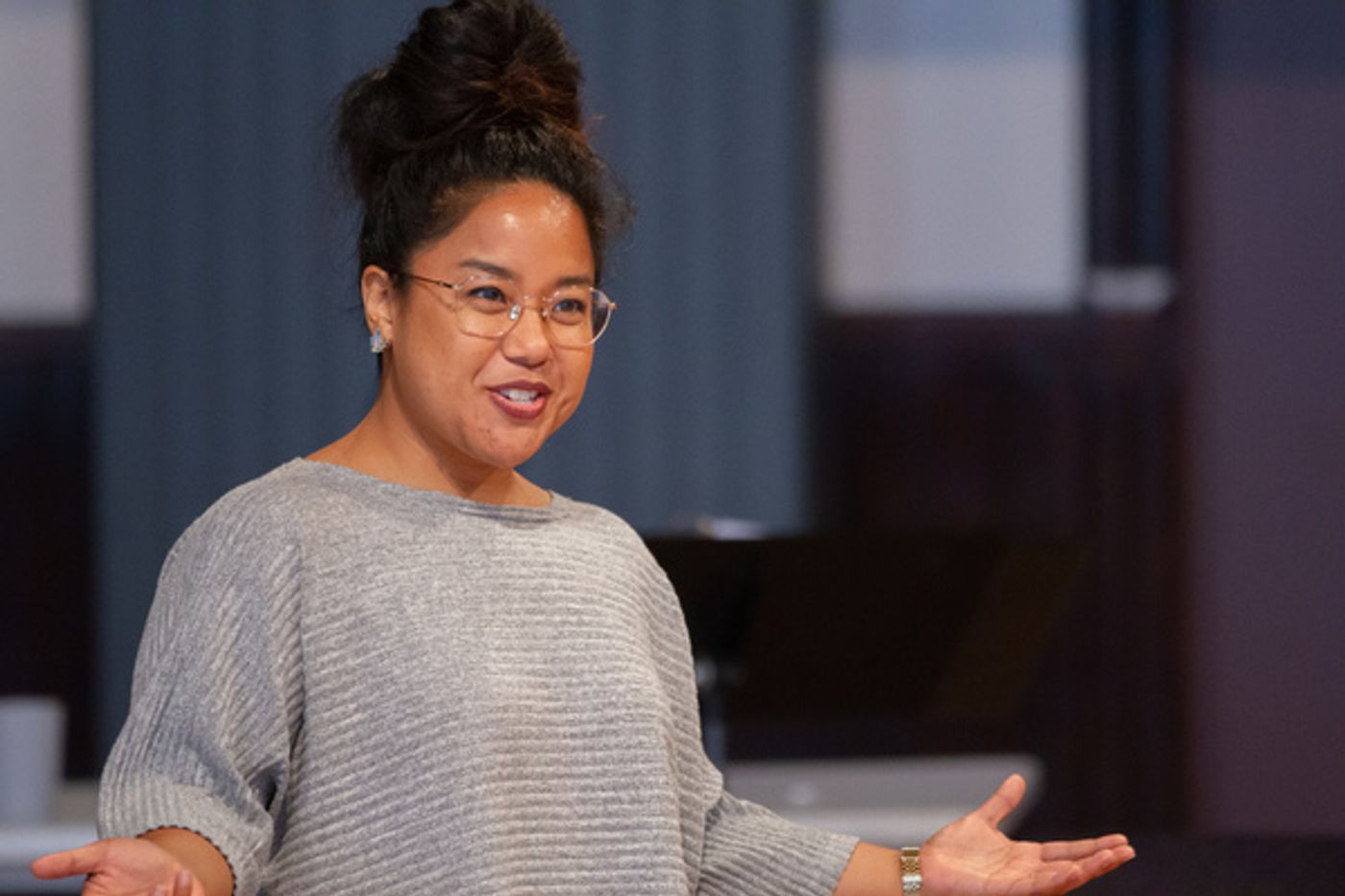 Photo Flash: In Rehearsal with Steppenwolf's THE GREAT LEAP  Image