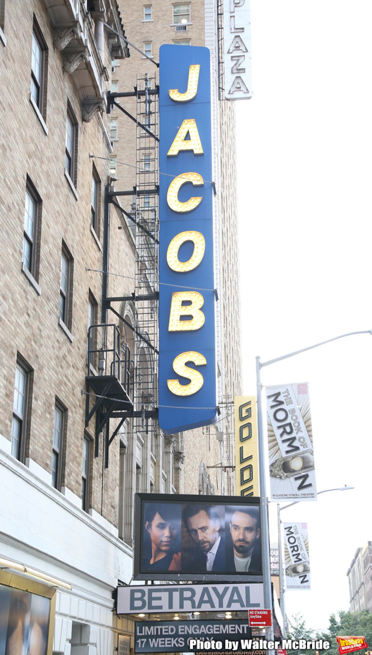 Theatre Marquee for Harold Pinter's 'Betrayal' starring Tom Hiddleston, Zawe Ashto and Charlie Cox under the direction of Jamie Lloyd at the Jacobs Theatre on August 22, 2019 in New York City.

 at 