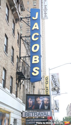 Theatre Marquee for Harold Pinter's "Betrayal" starring Tom Hiddleston, Zawe Ashto an Photo