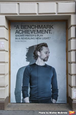 Theatre Marquee for Harold Pinter's "Betrayal" starring Tom Hiddleston, Zawe Ashto an Photo