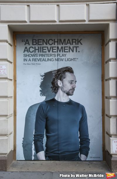 Theatre Marquee for Harold Pinter's "Betrayal" starring Tom Hiddleston, Zawe Ashto an Photo