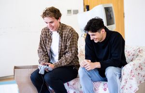 TOM MILLIGAN (playing Ben) with MIRLIND BEGA (playing Besnik) @ BroadwayWorld TOM MILLIGAN (playing Ben) with MIRLIND BEGA (playing Besnik) Photo