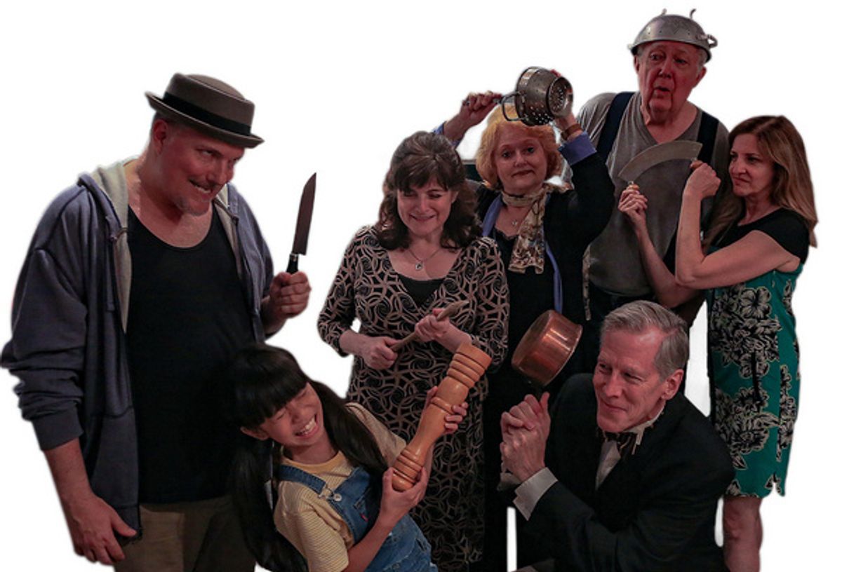 Christopher Borg, Elizabeth A. Bell, Wynne Anders, Ryan HilIiard, Jamie Heinlein - bottom row Claudia Fabella and Steven Hauck. at 