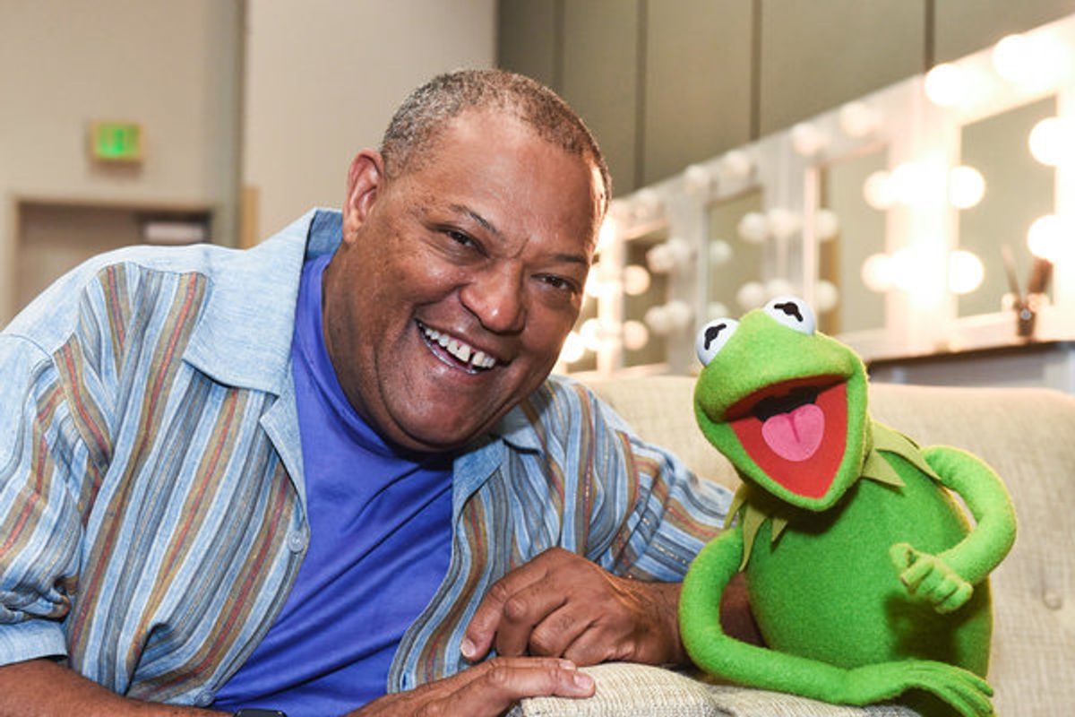 Laurence Fishburne and Kermit the Frog at 