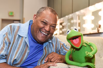 Laurence Fishburne and Kermit the Frog Photo