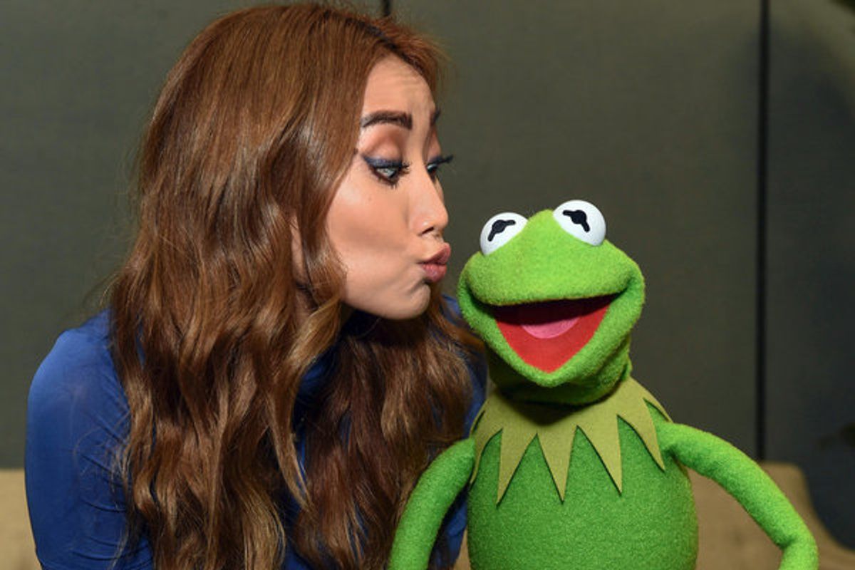 Brenda Song and Kermit the Frog at 