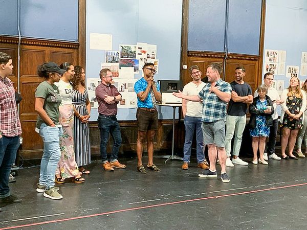 Huntington Artistic Director Peter DuBois welcomes the company of The Purists to the  Photo