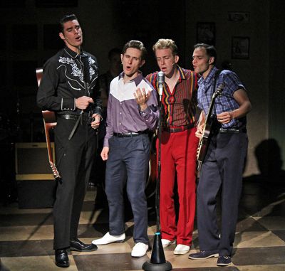 Colin Barkell as Johnny Cash, Noah Jermain as Elvis Presley, Gavin Rohrer as Jerry Le Photo