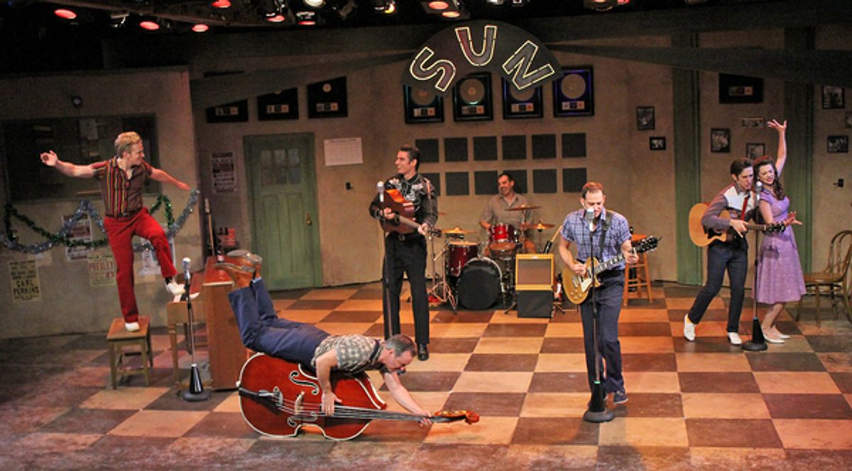 Gavin Rohrer as Jerry Lee Lewis, Nathan Yates Douglass as Brother Jay, Colin Barkell as Johnny Cash, Michael Lucchetti as Fluke, Todd Meredith as Carl Perkins, Noah Jermain as Elvis Presley and Emily Seibert as Dyanne at 