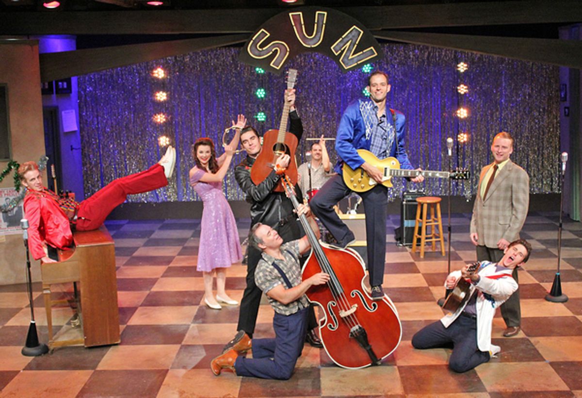 Gavin Rohrer as Jerry Lee Lewis, Emily Seibert as Dyanne, Colin Barkell as Johnny Cash, Nathan Yates Douglass as Brother Jay, Michael Lucchetti as Fluke, Todd Meredith as Carl Perkins, Bobby Becher as Sam Phillips and Noah Jermain as Elvis Presley at 