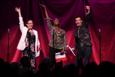Tracee Chimo, Joy Reid, Michael Urie Photo