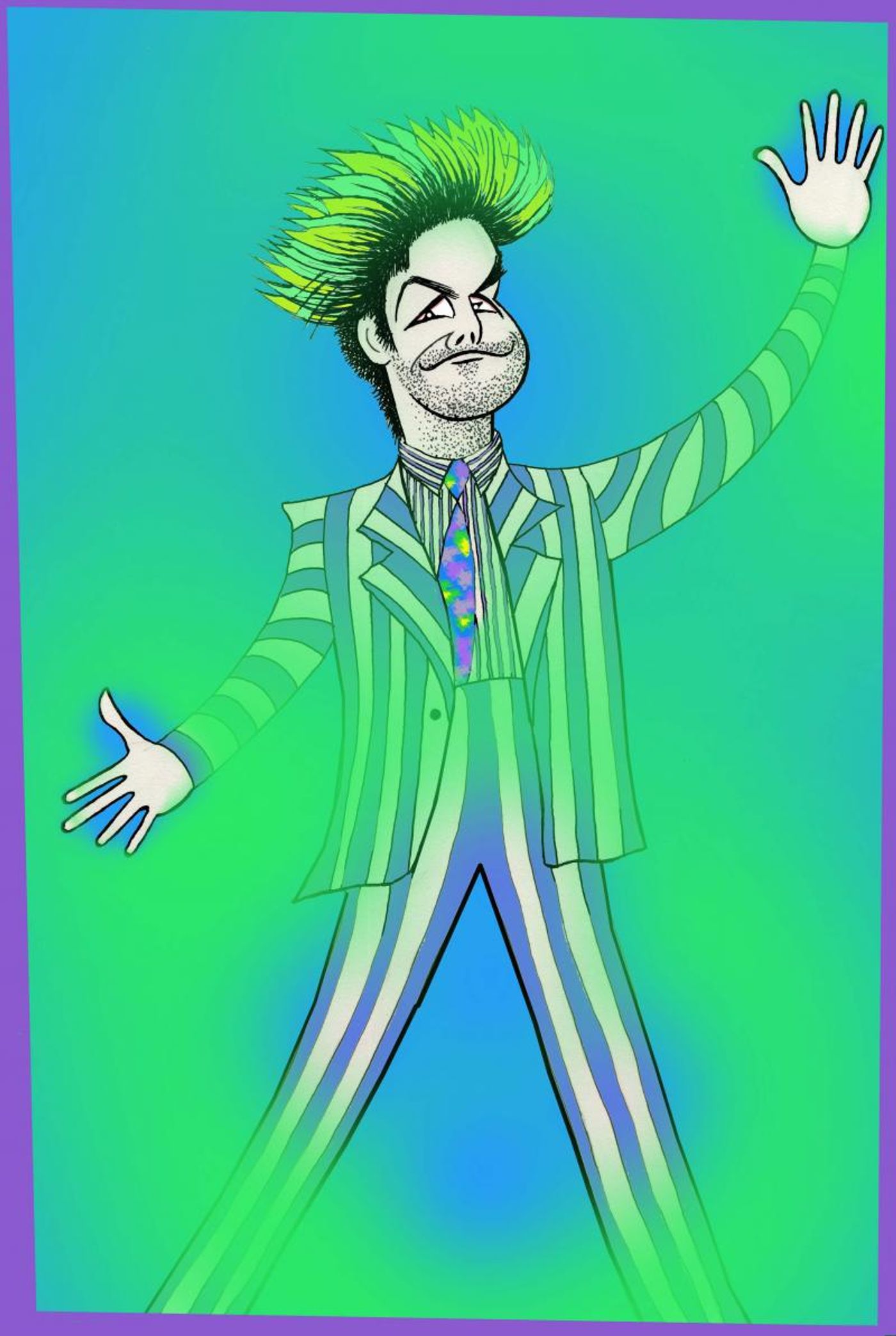 BWW Exclusive: Ken Fallin Draws the Stage - Alex Brightman as BEETLEJUICE  Image