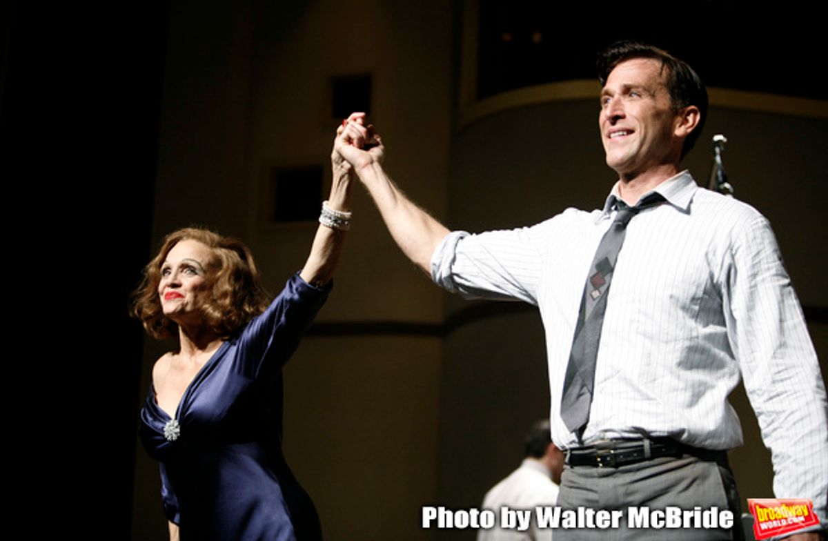 Curtain Call for 'LOOPED' starring Valerie Harper as Tallulah Bankhead at the Arena Stage - Ford Theatre  in Washington, D.C. June 12, 2009.pictured: Valerie Harper & Jay Goede. at 