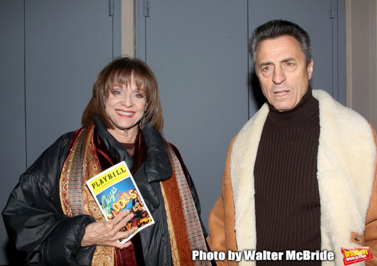 Valerie Harper & husband Tony arriving for  the Opening Night Performance ]f ' GUYS and DOLLS '  at the Nederlander Theatre in New York City.
March 1, 2009 at 