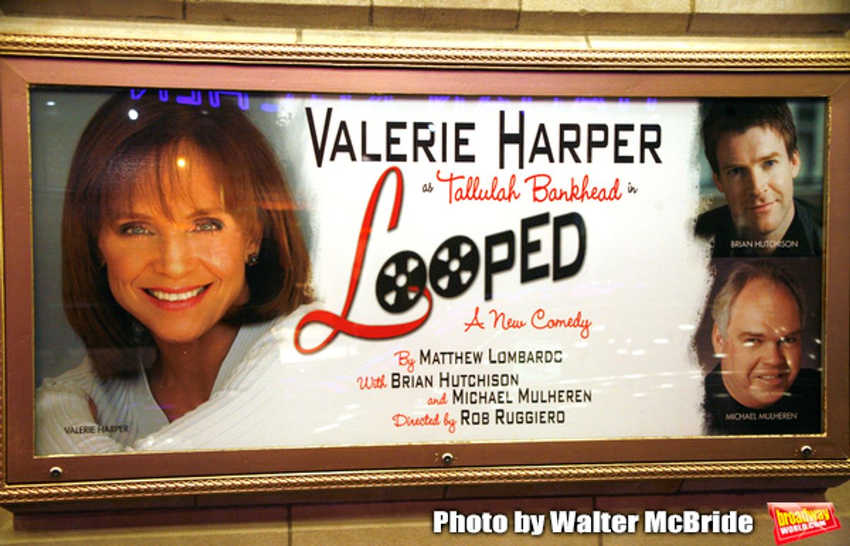 Theatre Marquee for 'LOOPED' at the Lyceum Theatre in New York City. Valerie Harper star as Talullah Bankhead in a play by Matthew Lombardo, under the direction of Rob Ruggiero. January 24, 2010. at 