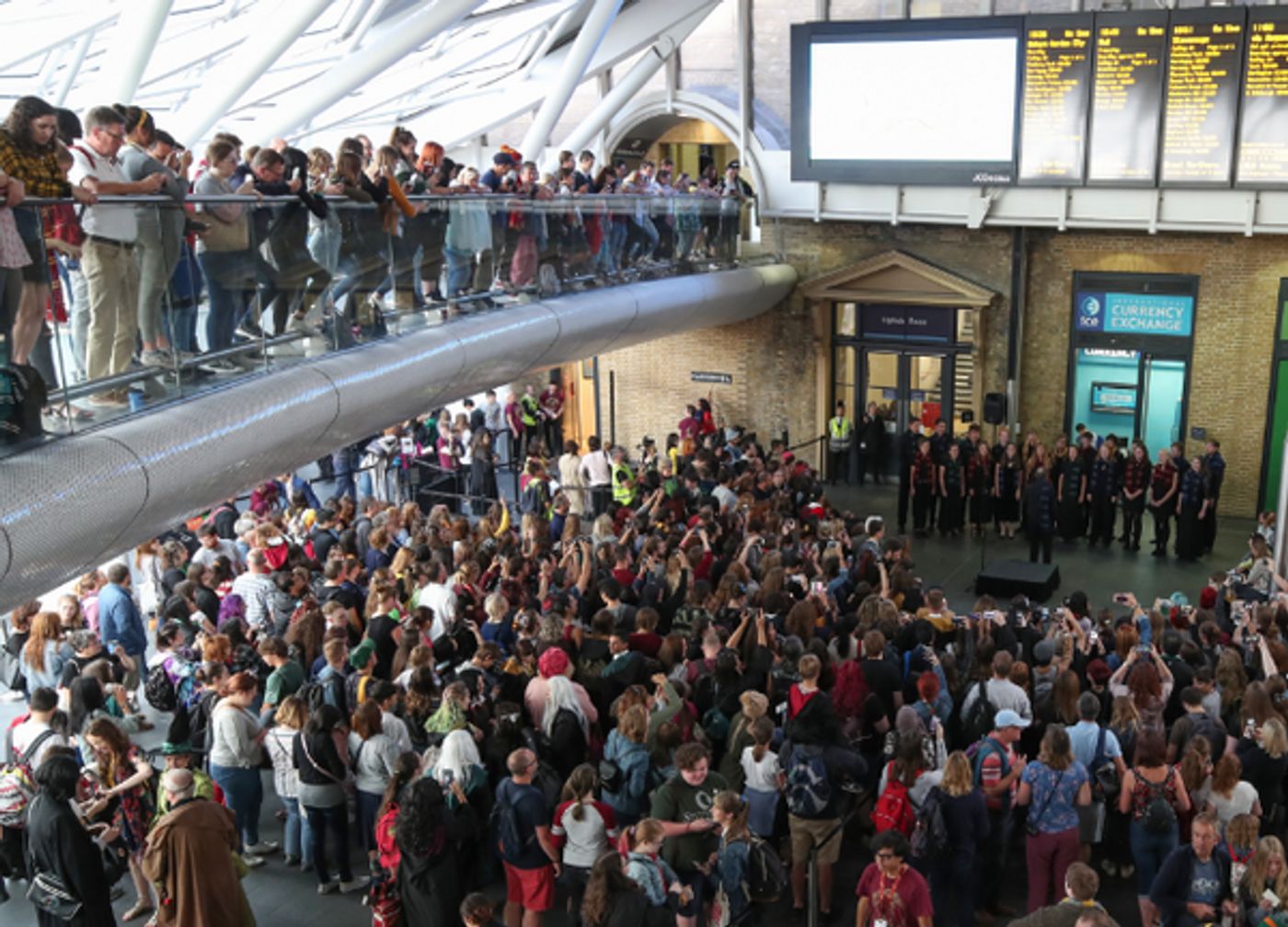 Photo Flash: HARRY POTTER AND THE CURSED CHILD Celebrates The Annual Hogwarts Express Countdown At King's Cross  Image