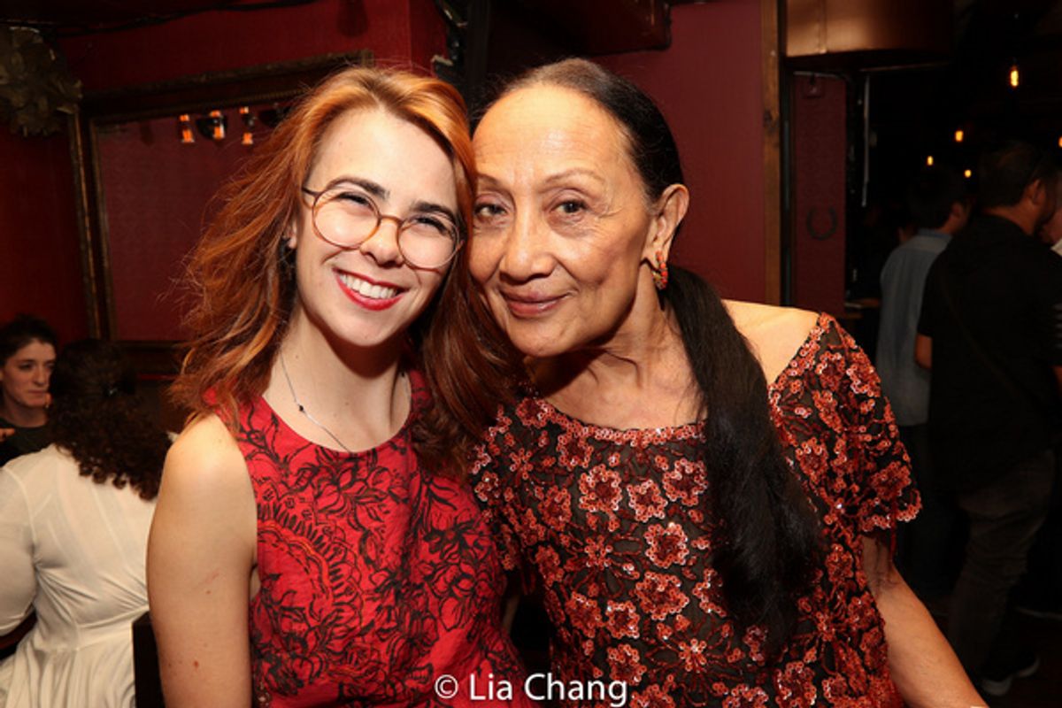 Assistant Stage Manager Samantha McCann and Ching Valdes-Aran at 