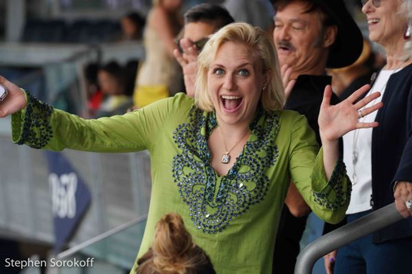 Photo Coverage: The Cast of FIDDLER ON THE ROOF IN YIDDISH Sings the National Anthem at Yankee Stadium  Image