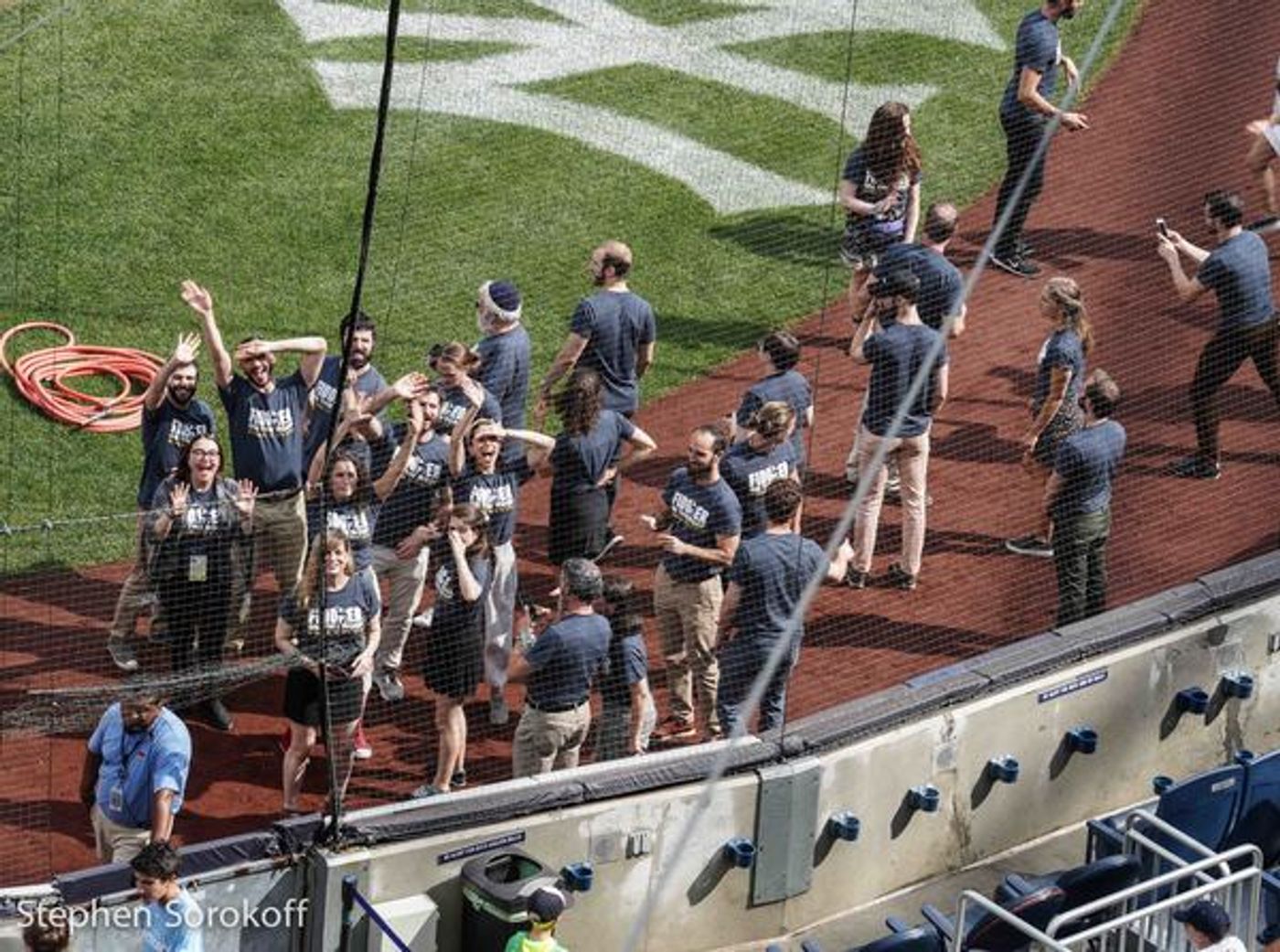 Photo Coverage: The Cast of FIDDLER ON THE ROOF IN YIDDISH Sings the National Anthem at Yankee Stadium Photo Coverage: The Cast of FIDDLER ON THE ROOF IN YIDDISH Sings the National Anthem at Yankee Stadium Image