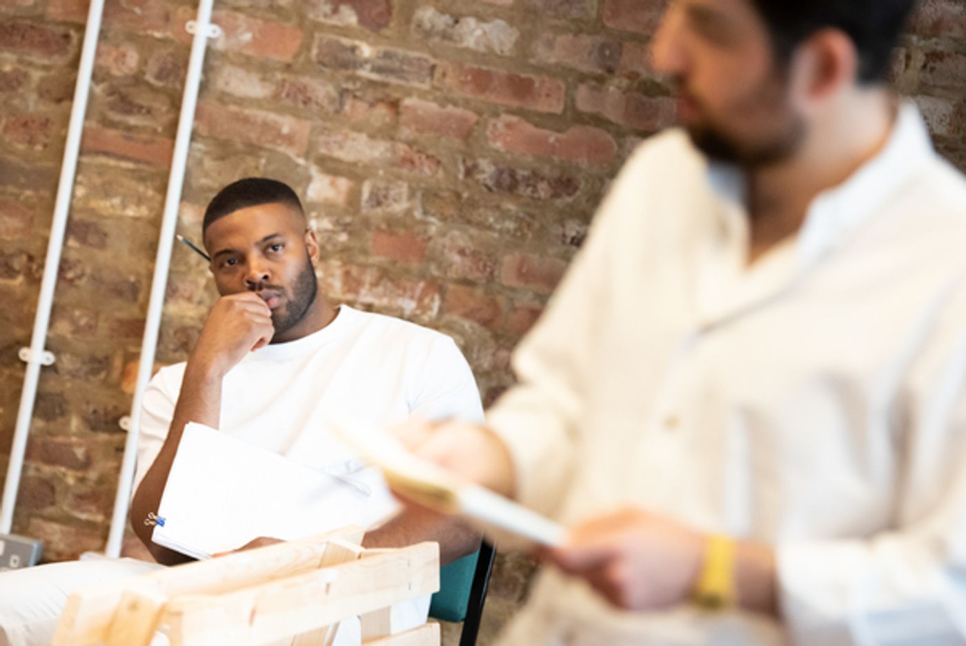 Photo Flash: Inside Rehearsal For THE PERMANENT WAY at The Vaults  Image