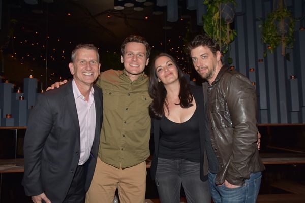Tom Kirdahy, Jonathan Groff, Tammy Blanchard and Christian Borle Photo