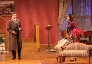 Zander Gawn as Bert Jefferson and Kristie Ohlinger as Maggie Cutler. @ BroadwayWorld Zander Gawn as Bert Jefferson and Kristie Ohlinger as Maggie Cutler. Photo