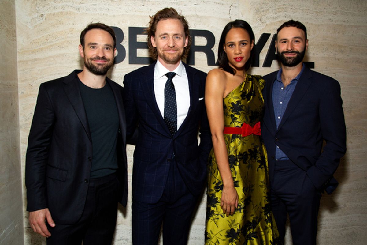 Charlie Cox, Tom Hiddleston, Zawe Ashton, Eddie Arnold at 